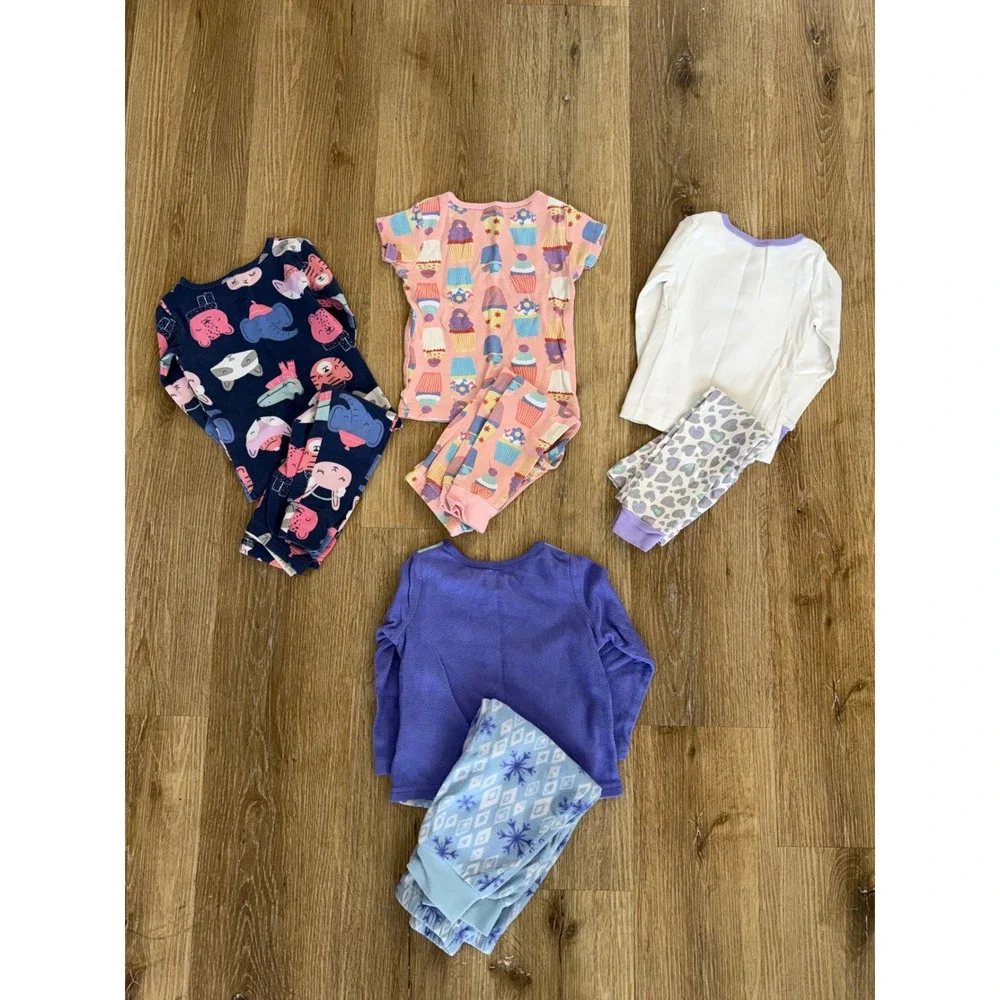 Carter's Disney Frozen Girls Pajama Bundle 4 Sets 2T Multicolor Fleece Cotton